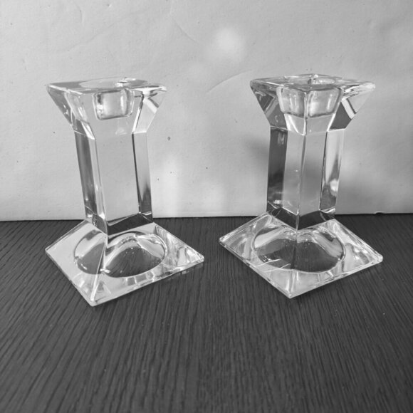 Classic Villeroy and Boch Austrian lead crystal candlestick holders. - Picture 3 of 9